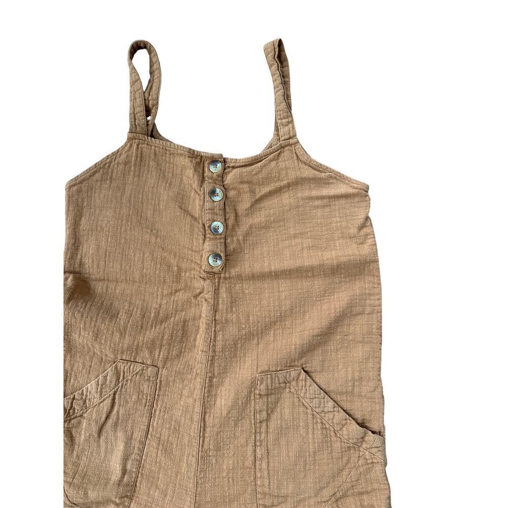 Women’s Billabong Stargazer Cotton Gauze Jumpsuit Romper Camel Size Medium - Picture 3 of 5